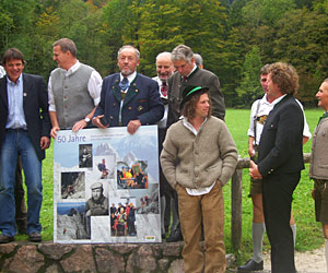 Bei der Feier zur 50jähren Begehung der Ostwand durch Heinz Zembsch